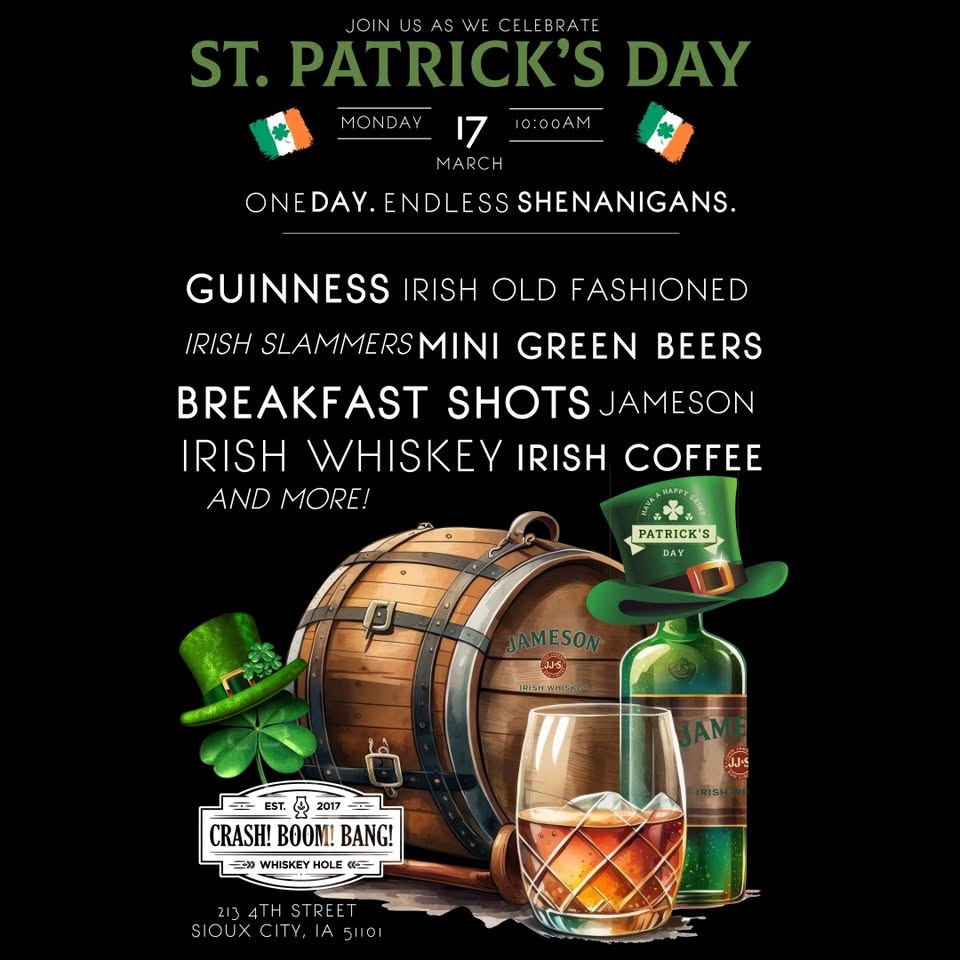 St. Patrick’s Day at Crash! Boom! Bang! Whiskey Hole