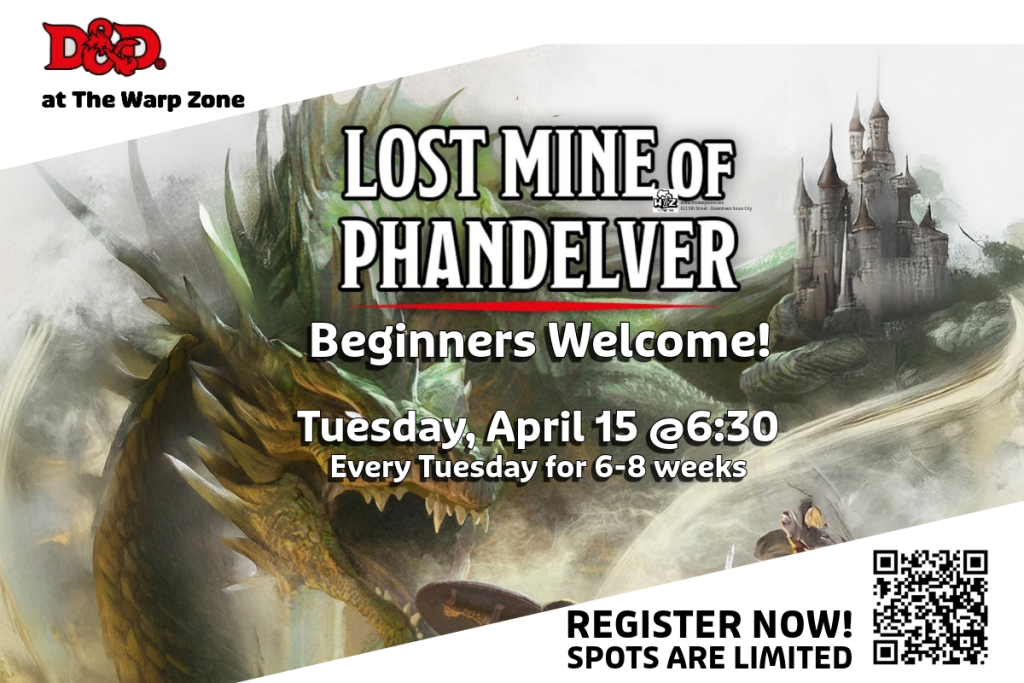 DND at The Warp Zone – The Lost Mines of Phandelver