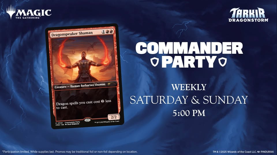 Weekly Sunday Commander Party Weekly Sunday Commander Party