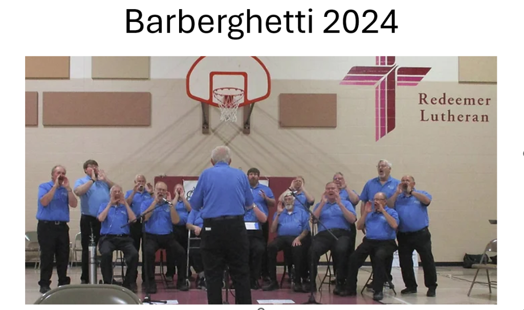 Barberghetti - Spagettii dinner with a benifit Barbershop concert