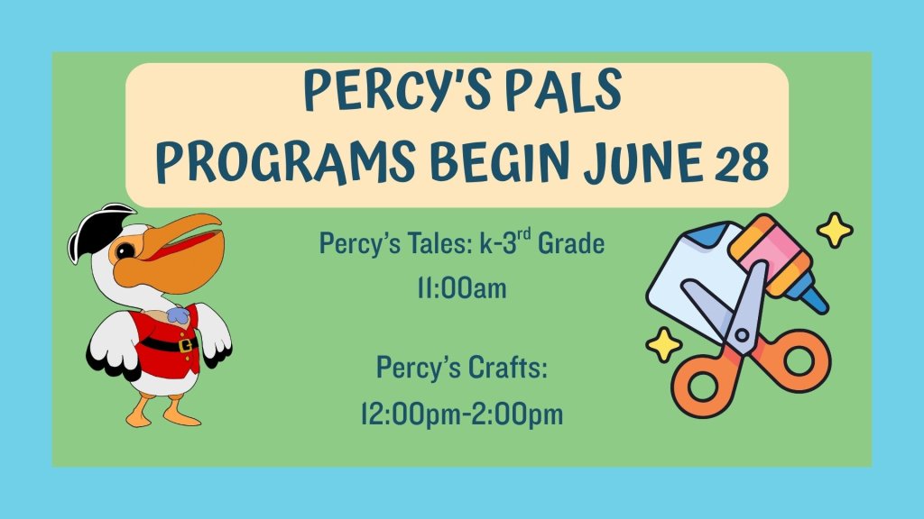 Percy’s Tales: Free Children’s Saturday Programs Begin June 28
