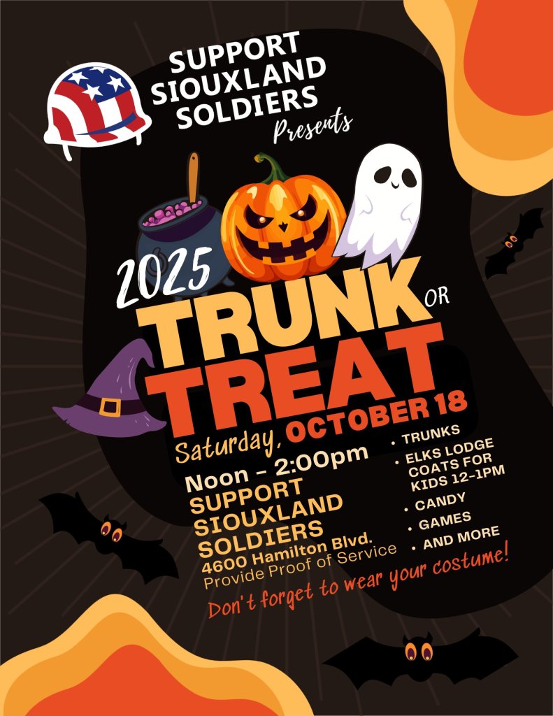 Support Siouxland Solders Trunk Or Treat