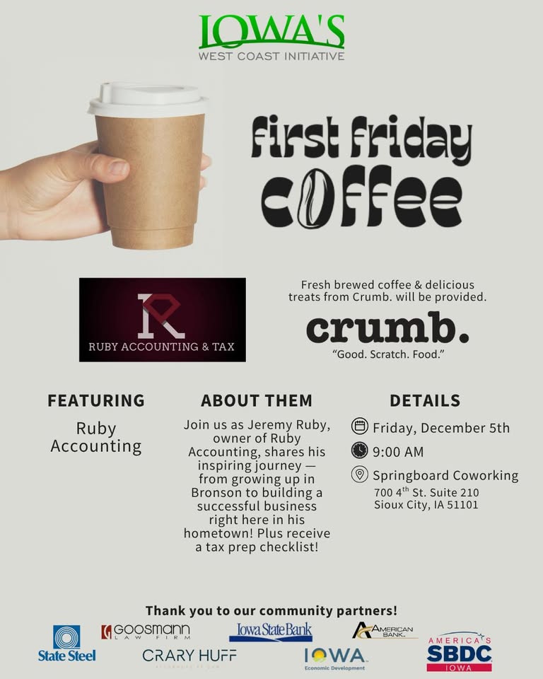 First Friday Coffee- Ruby Accounting