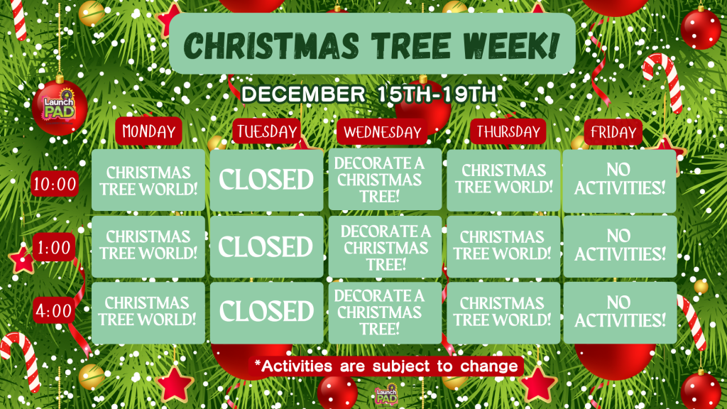 Christmas Tree Week!
