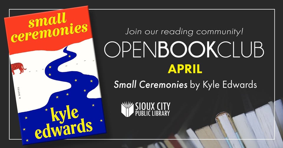 Open Book Club: Small Ceremonies by Kyle Edwards