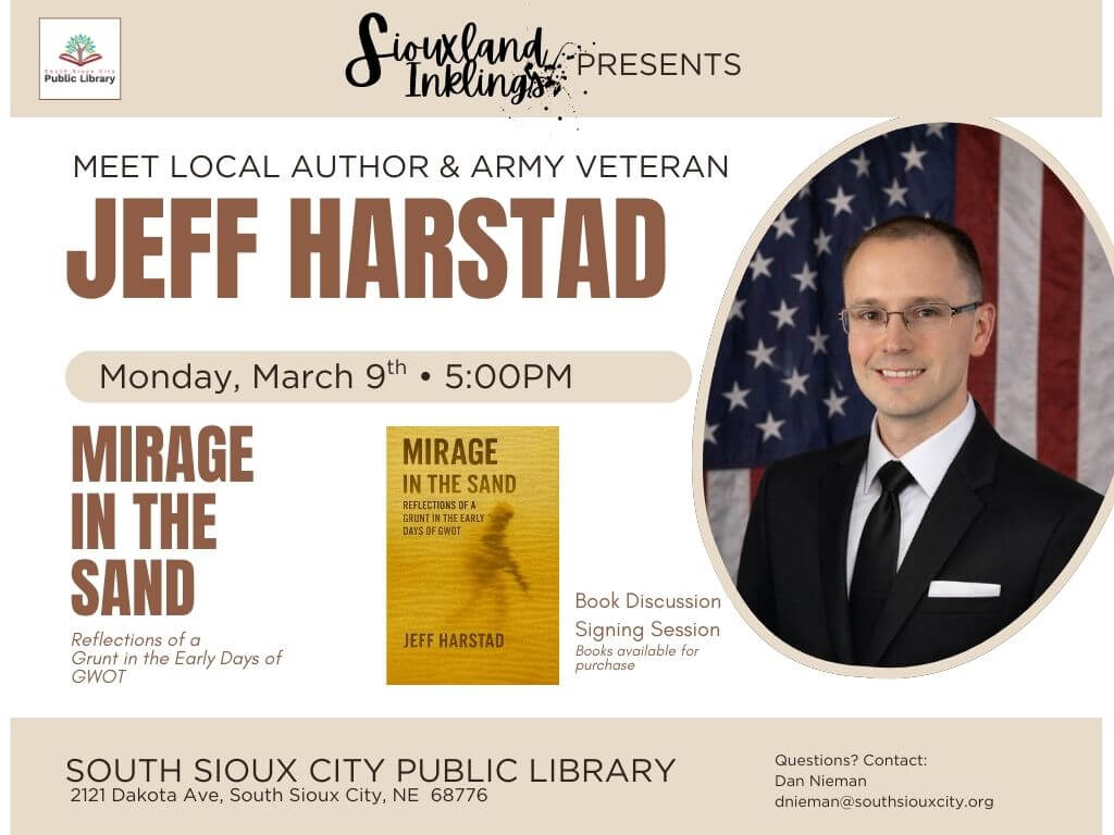 Siouxland Inklings Presents: Book Signing & Discussion with Author Jeff Harstad