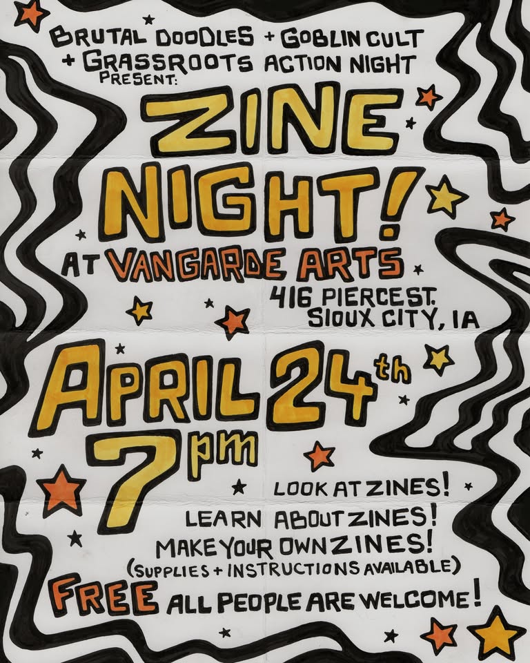 Zine Night at Vangarde Arts