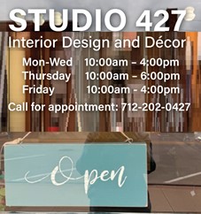 NEW SHOPPING HOURS at Studio 427