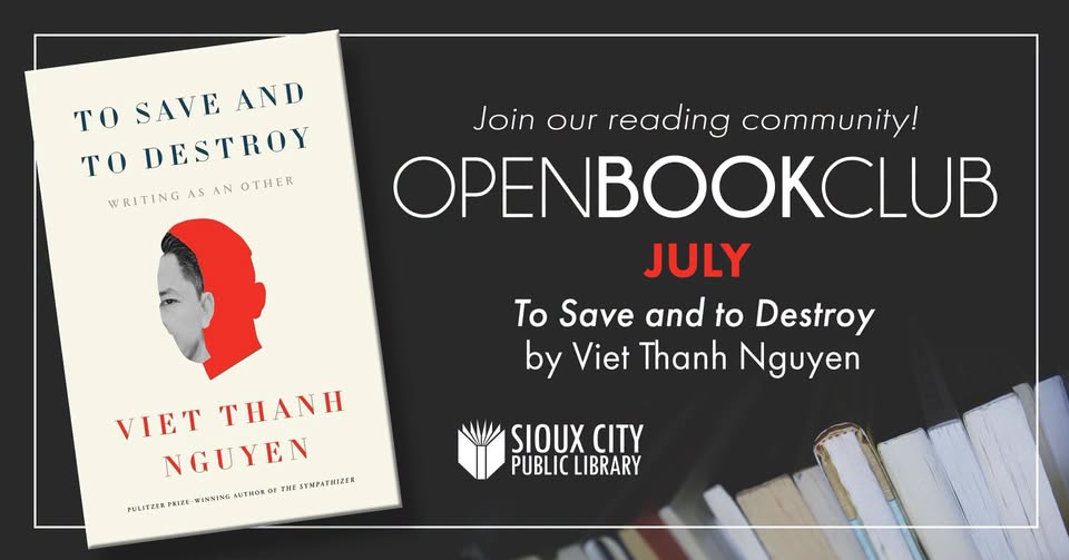 Open Book Club: To Save and to Destroy by Viet Thanh Nguyen