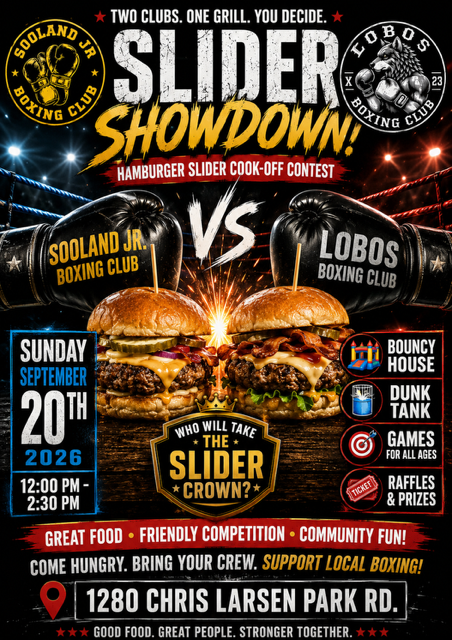 Sooland Jr. Boxing Club & Lobo’s Boxing Club Slider Showdown Fundraiser
